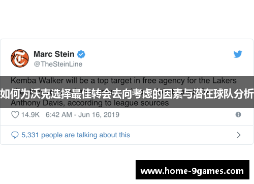 如何为沃克选择最佳转会去向考虑的因素与潜在球队分析